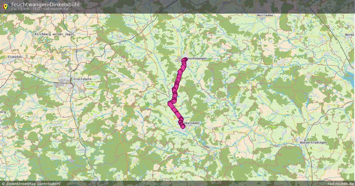 Feuchtwangen-Dinkelsbühl (FED) – Fernradroute auf Rad-Routen.de