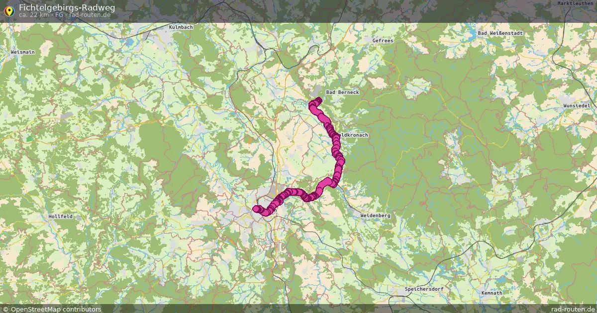 Fichtelgebirgs-Radweg (FG) – Fernradroute auf Rad-Routen.de