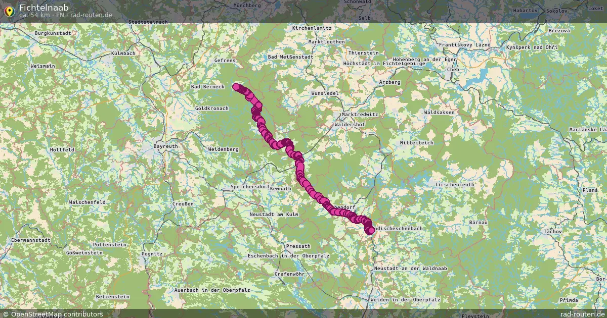 Fichtelnaab (FN) – Fernradroute auf Rad-Routen.de