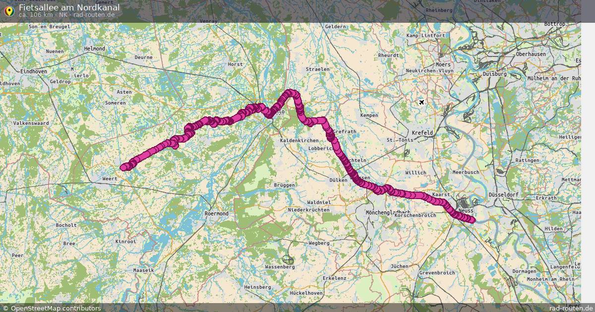 Fietsallee am Nordkanal (Nk) – Fernradroute auf Rad-Routen.de