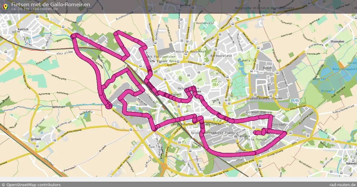Fietsen met de Gallo-Romeinen – Fernradroute auf Rad-Routen.de