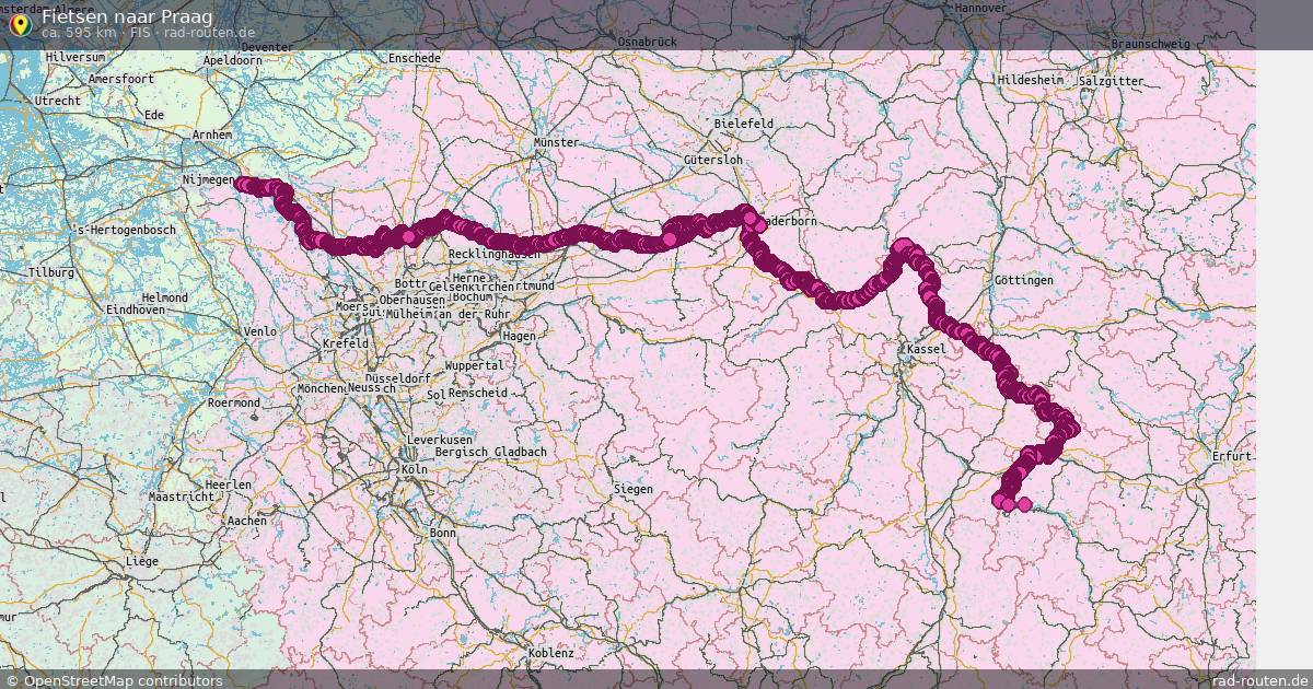 Fietsen naar Praag (FIS) – Fernradroute auf Rad-Routen.de