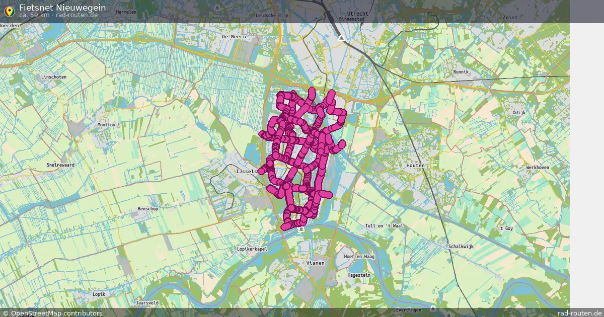 Fietsnet Nieuwegein – Fernradroute auf Rad-Routen.de