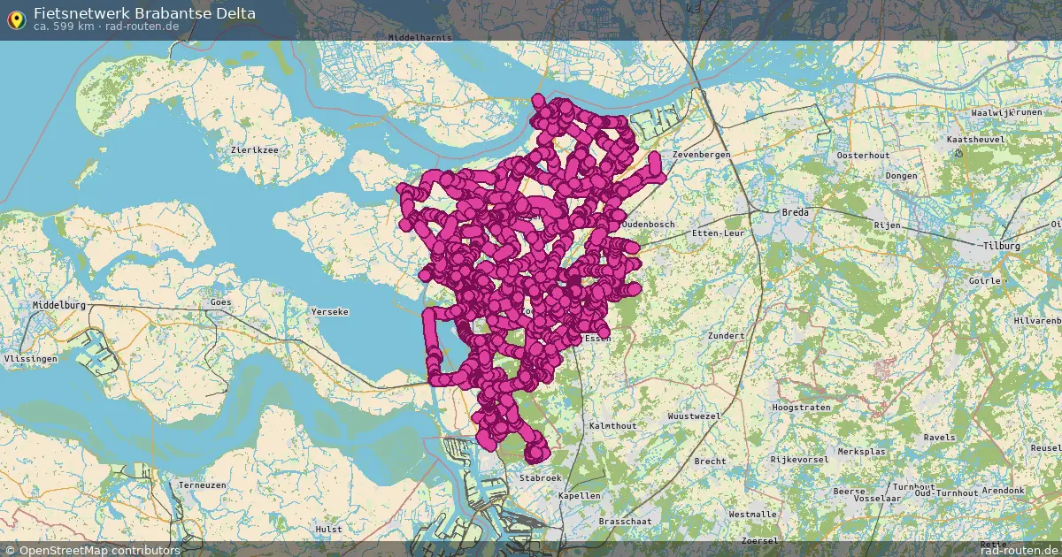 Fietsnetwerk Brabantse Delta – Fernradroute auf Rad-Routen.de