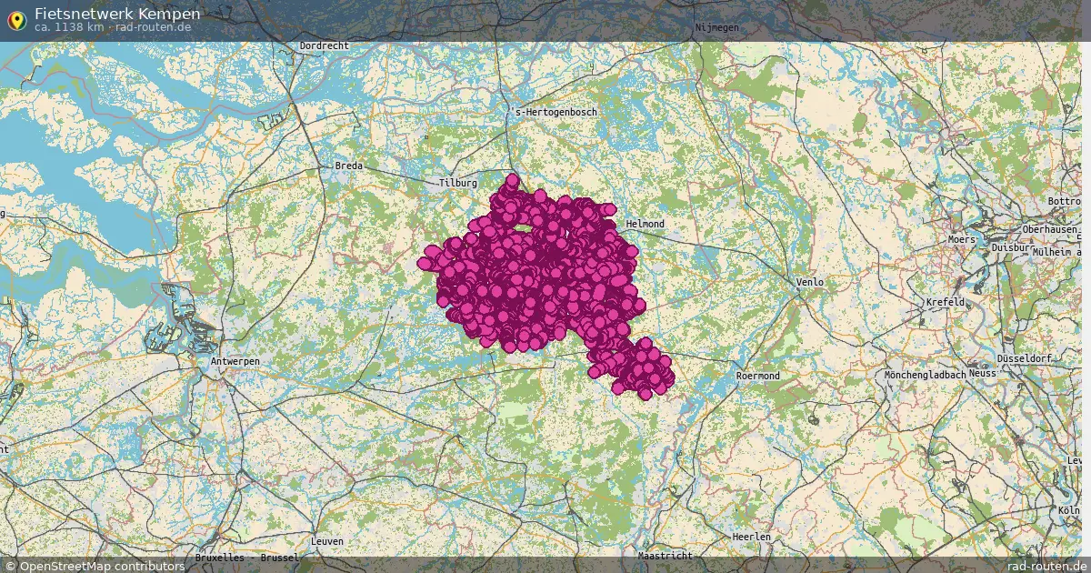 Fietsnetwerk Kempen – Fernradroute auf Rad-Routen.de