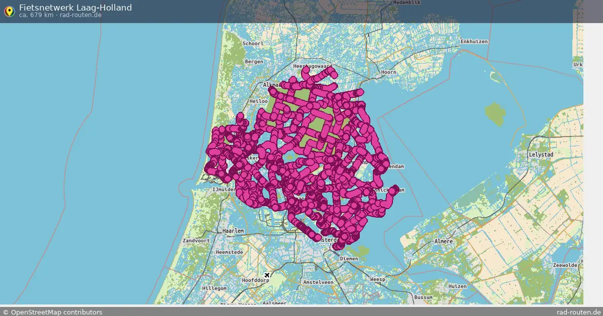 Fietsnetwerk Laag-Holland – Fernradroute auf Rad-Routen.de