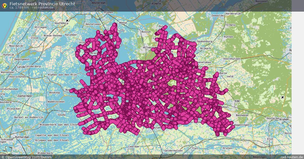 Fietsnetwerk Provincie Utrecht – Fernradroute auf Rad-Routen.de