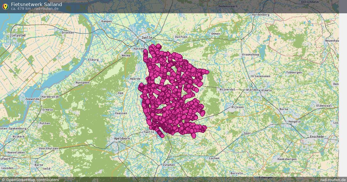 Fietsnetwerk Salland – Fernradroute auf Rad-Routen.de