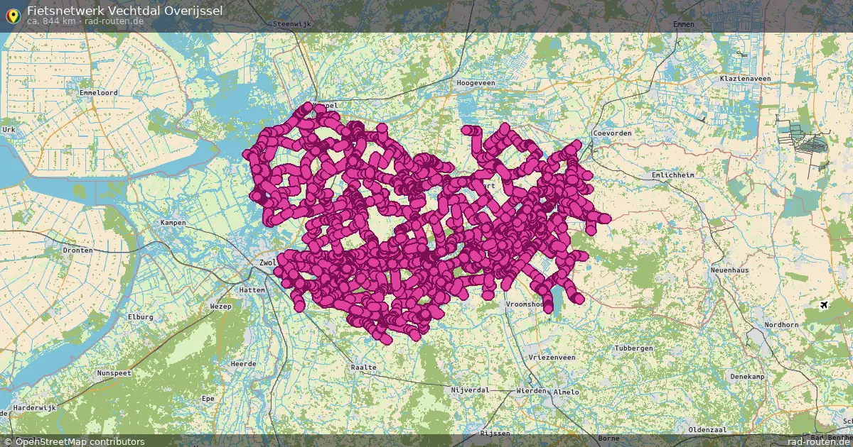 Fietsnetwerk Vechtdal Overijssel – Fernradroute auf Rad-Routen.de
