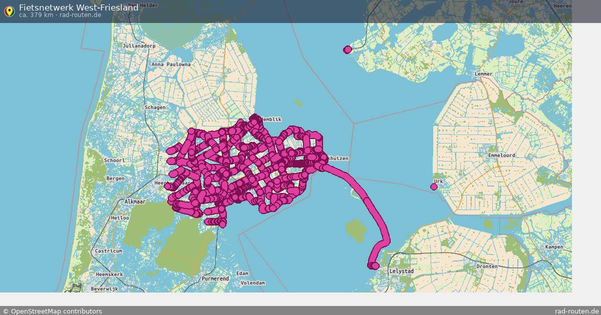 Fietsnetwerk West-Friesland – Fernradroute auf Rad-Routen.de