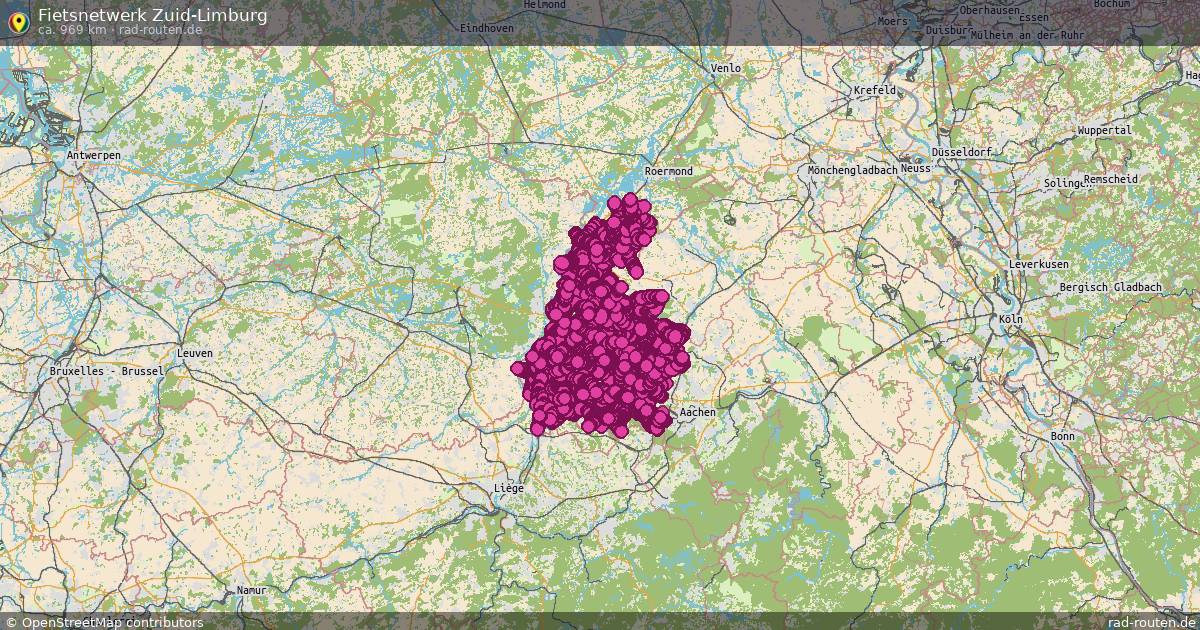 Fietsnetwerk Zuid-Limburg – Fernradroute auf Rad-Routen.de