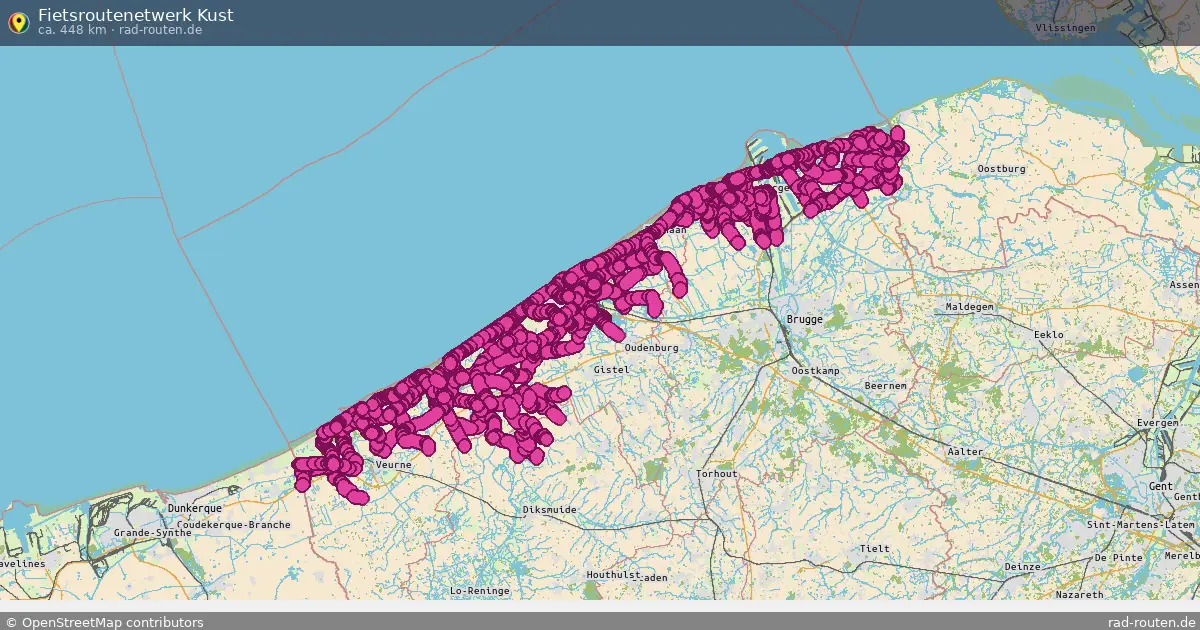 Fietsroutenetwerk Kust – Fernradroute auf Rad-Routen.de