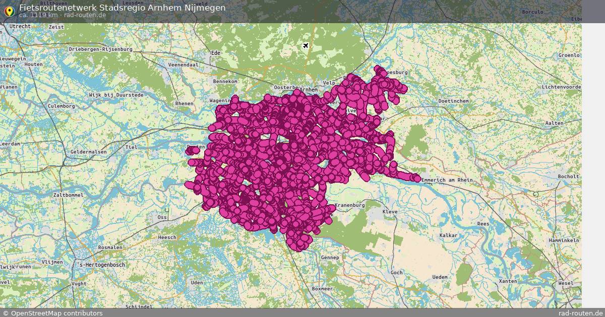 Fietsroutenetwerk Stadsregio Arnhem Nijmegen – Fernradroute auf Rad-Routen.de