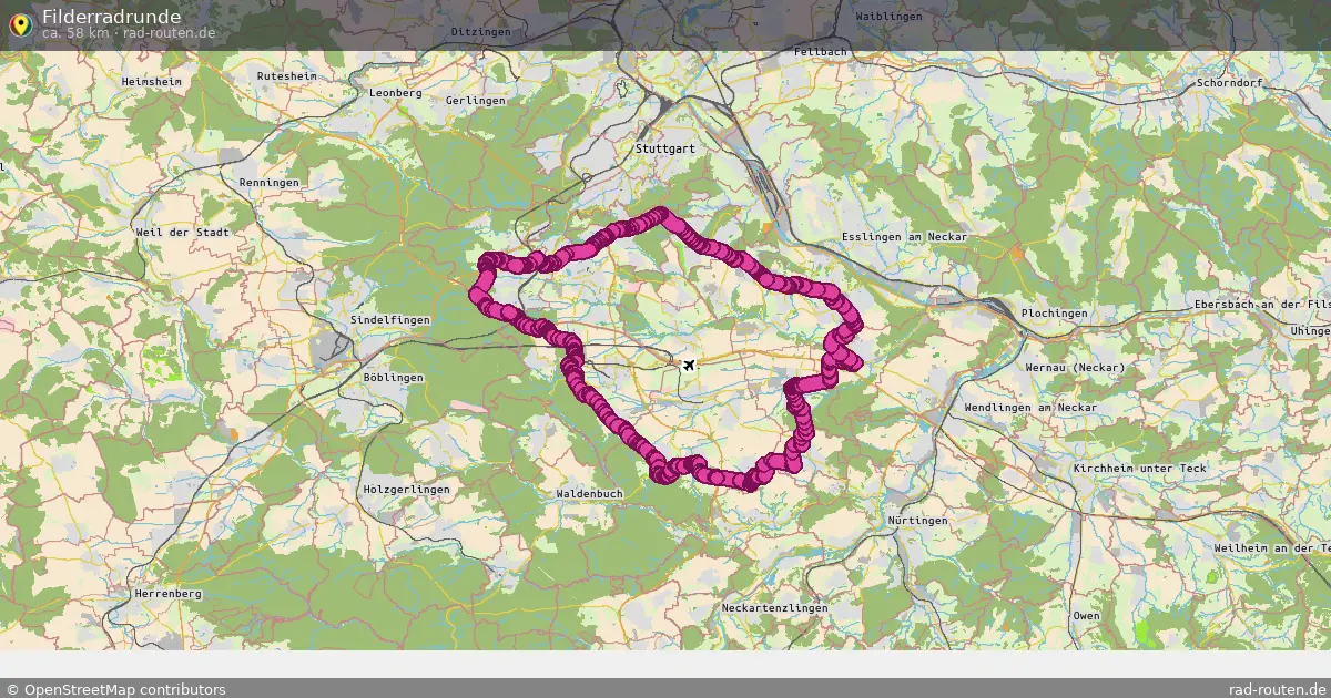 Filderradrunde – Fernradroute auf Rad-Routen.de
