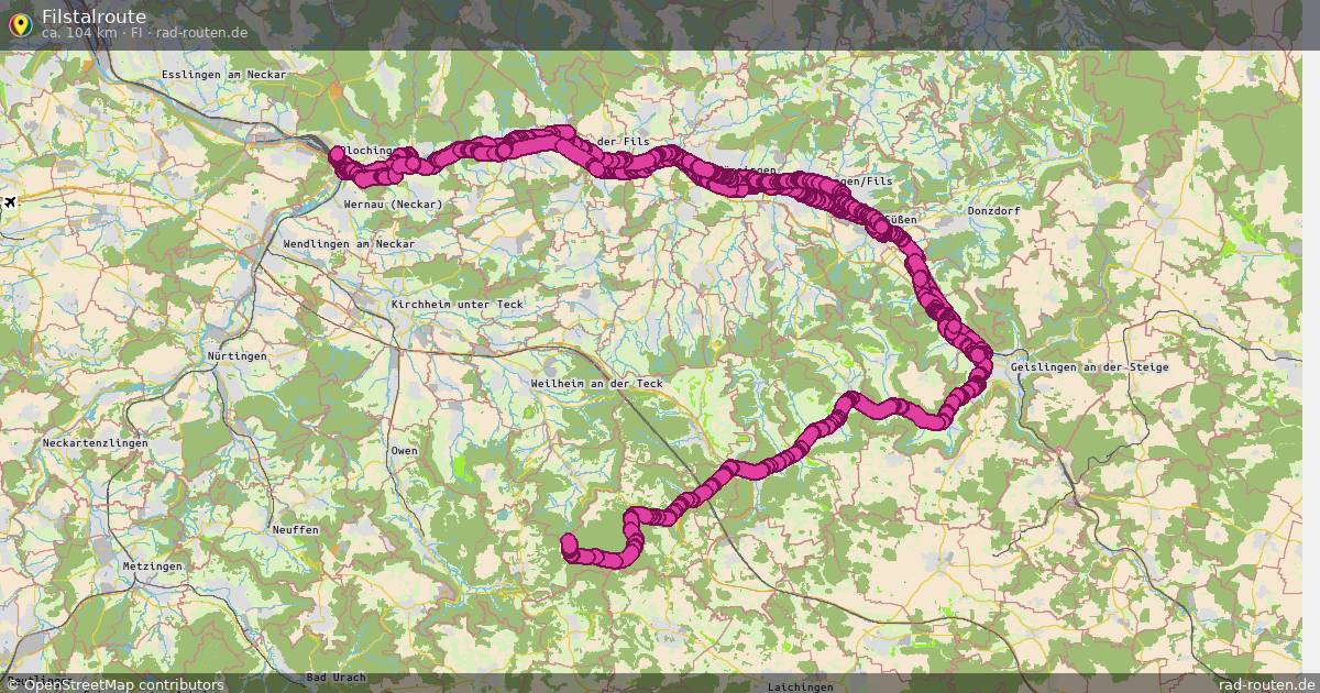 Filstalroute (Fi) – Fernradroute auf Rad-Routen.de
