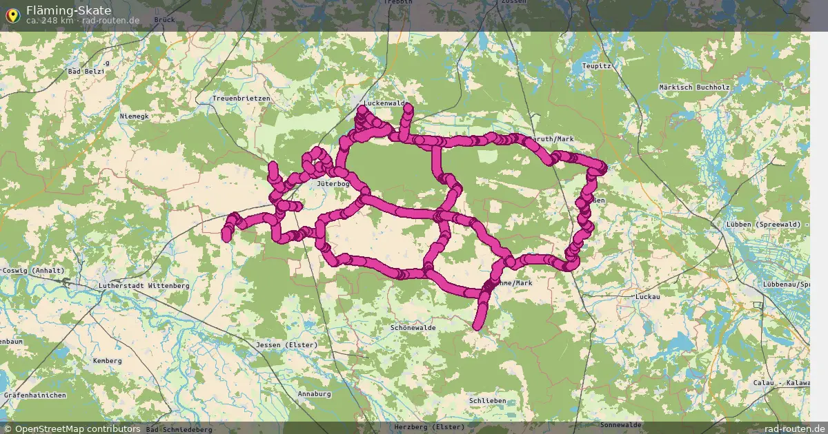 Fläming-Skate – Fernradroute auf Rad-Routen.de