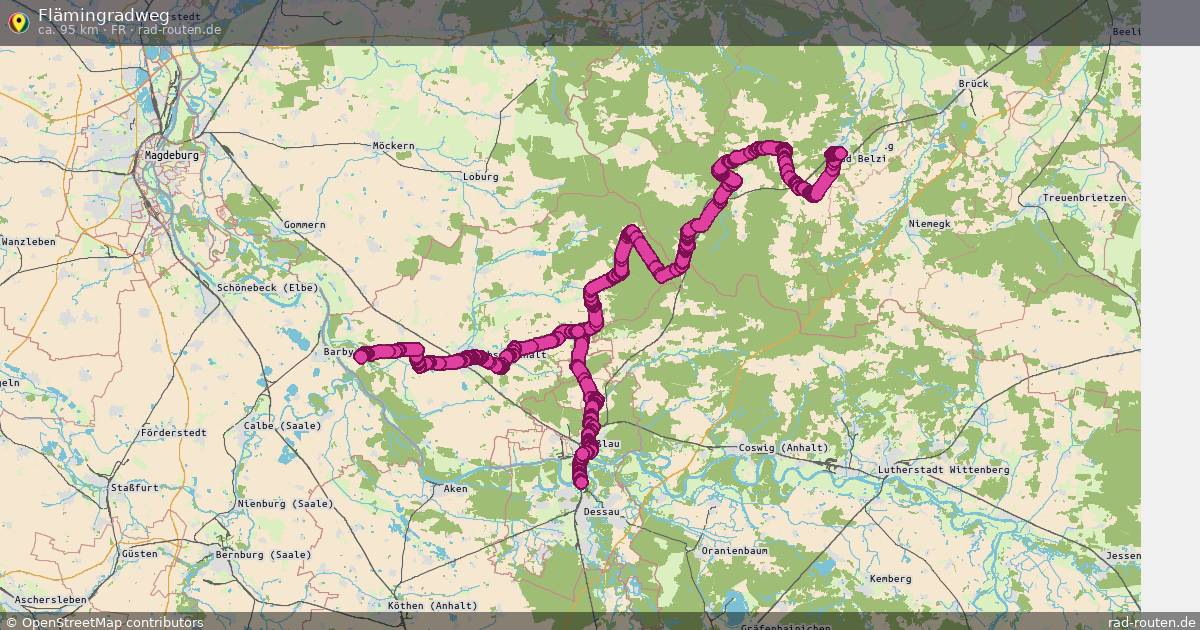 Flämingradweg (FR) – Fernradroute auf Rad-Routen.de