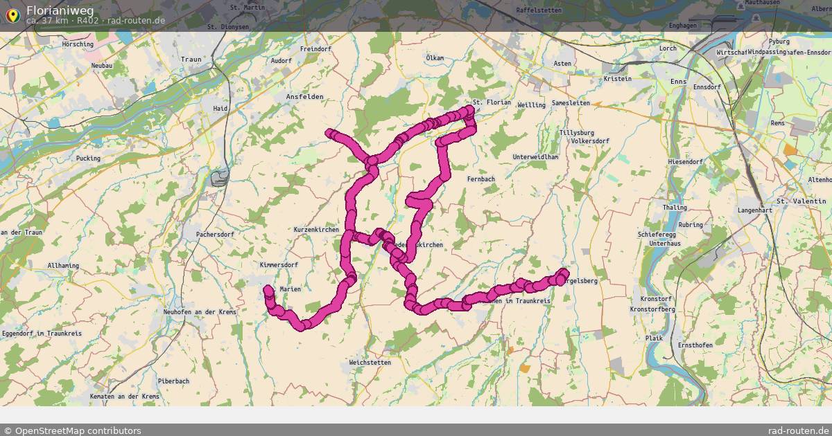 Florianiweg (R402) – Fernradroute auf Rad-Routen.de