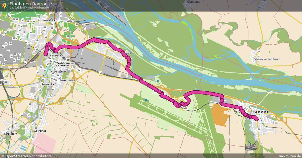 Flughafen Radroute – Fernradroute auf Rad-Routen.de