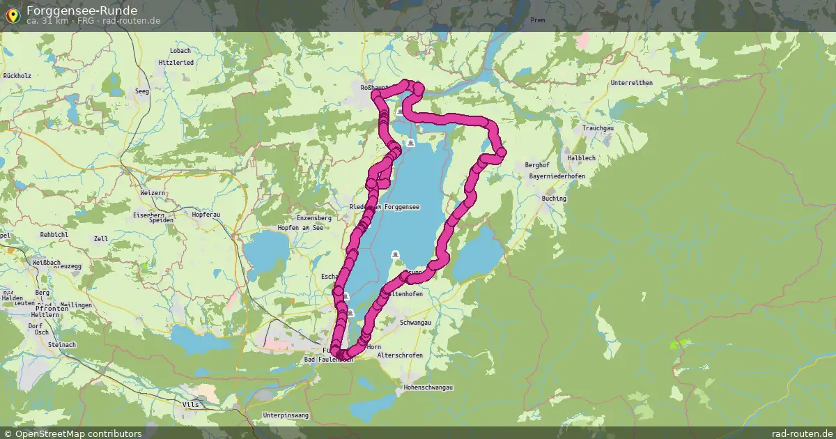 Forggensee-Runde (Frg) – Fernradroute auf Rad-Routen.de