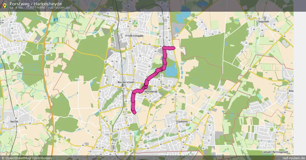 Forstweg - Harkesheyde (FORST-HARK) – Fernradroute auf Rad-Routen.de