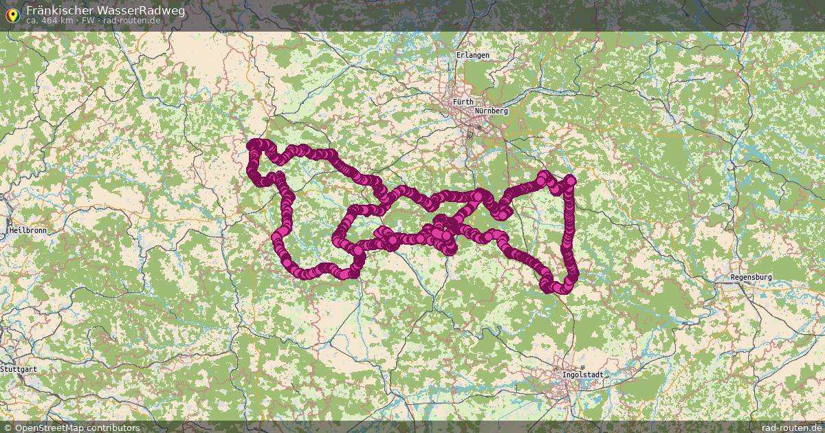 Fränkischer WasserRadweg (FW) – Fernradroute auf Rad-Routen.de