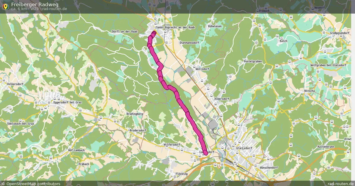 Freiberger Radweg (WZ9) – Fernradroute auf Rad-Routen.de