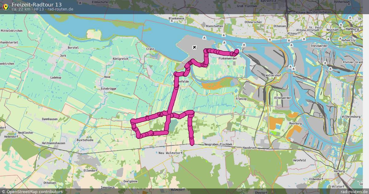 Freizeit-Radtour 13 (HF13) – Fernradroute auf Rad-Routen.de