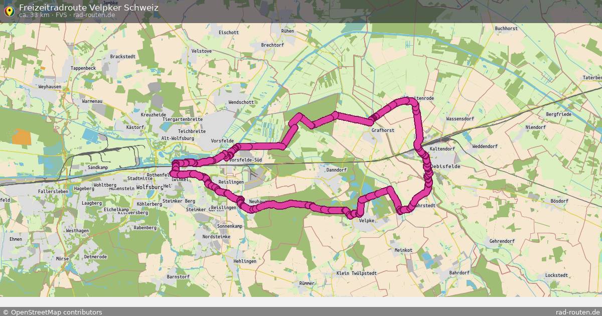 Freizeitradroute Velpker Schweiz (FVS) – Fernradroute auf Rad-Routen.de