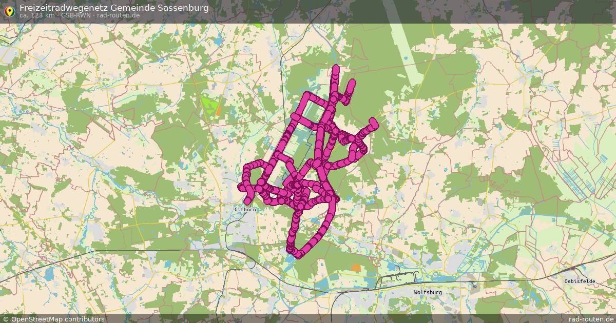 Freizeitradwegenetz Gemeinde Sassenburg (GSB-RWN) – Fernradroute auf Rad-Routen.de
