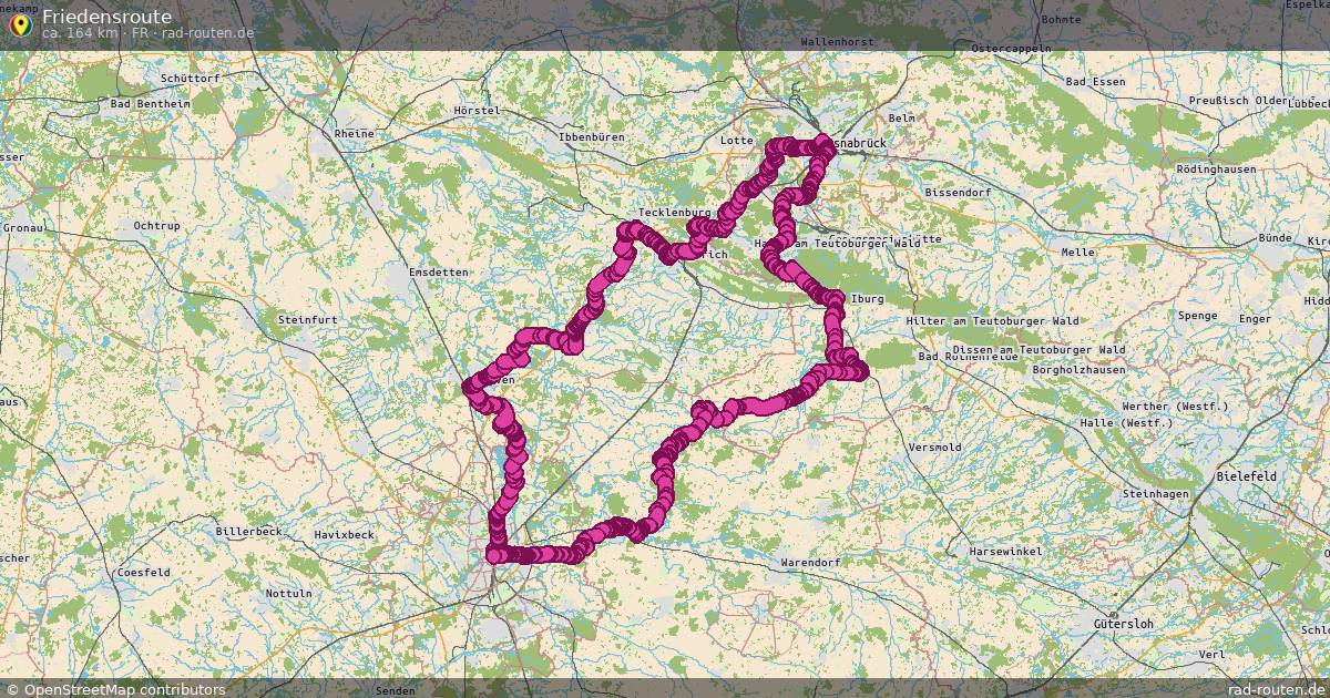 Friedensroute (FR) – Fernradroute auf Rad-Routen.de