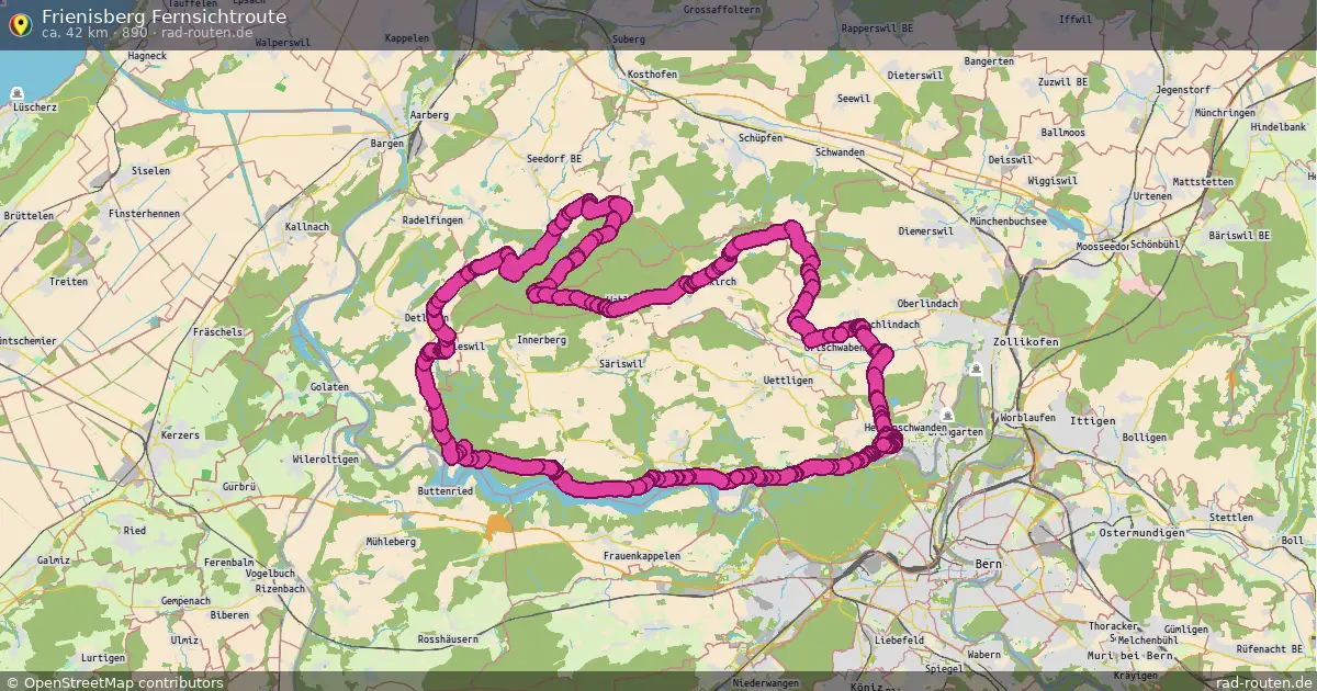 Frienisberg Fernsichtroute (890) – Fernradroute auf Rad-Routen.de