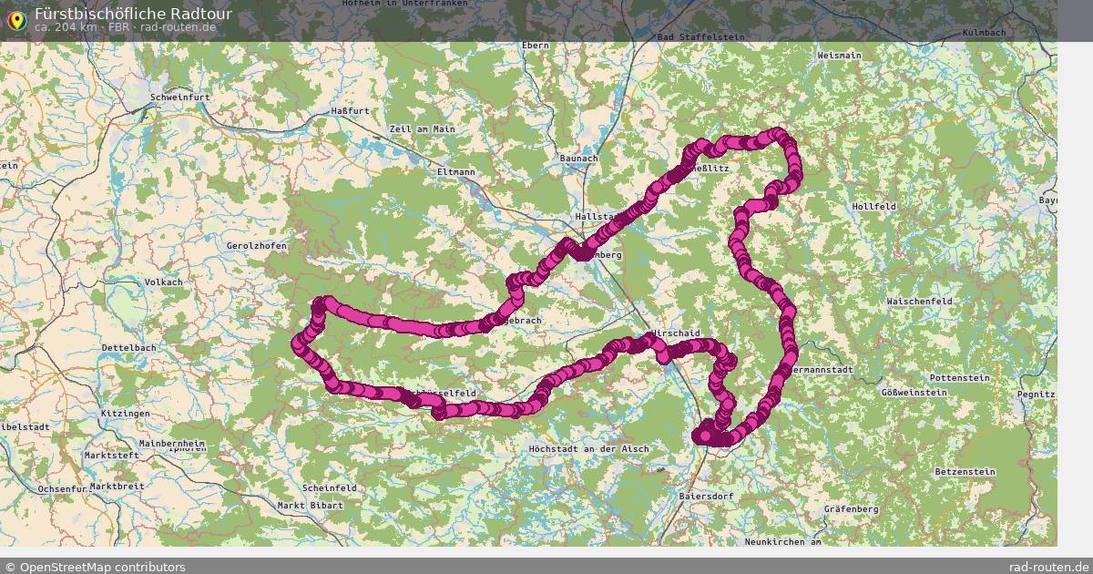 Fürstbischöfliche Radtour (FBR) – Fernradroute auf Rad-Routen.de
