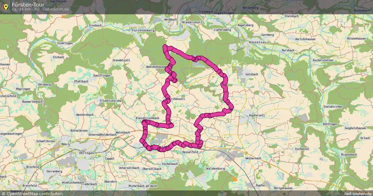 Fürsten-Tour (FÜ) – Fernradroute auf Rad-Routen.de