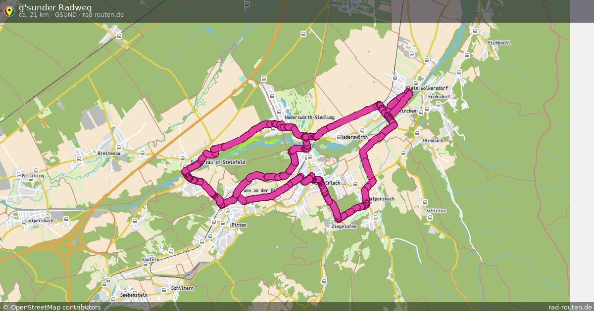 g'sunder Radweg (Gsund) – Fernradroute auf Rad-Routen.de