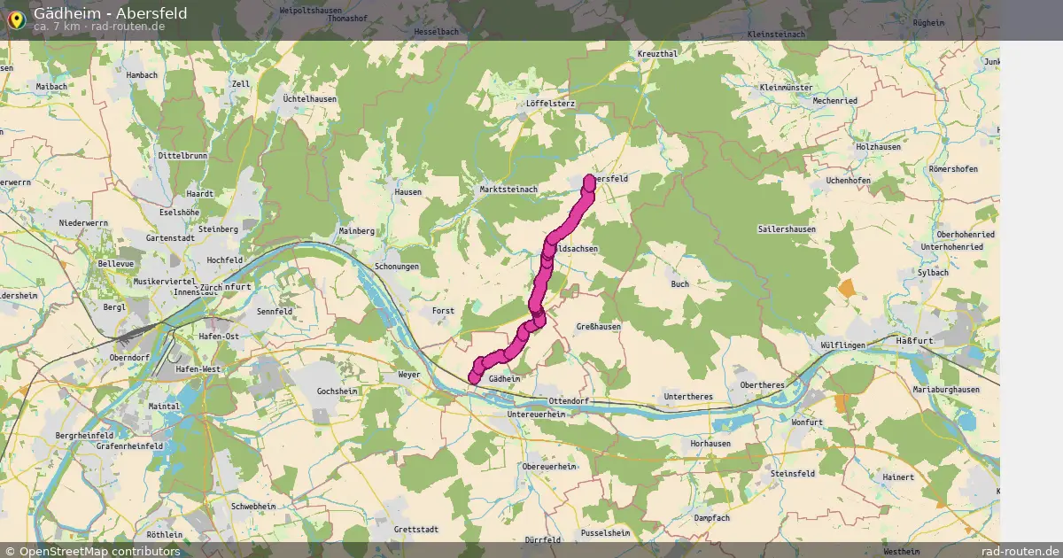 Gädheim - Abersfeld – Fernradroute auf Rad-Routen.de