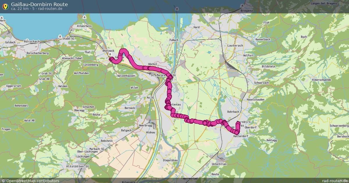 Gaißau-Dornbirn Route (5) – Fernradroute auf Rad-Routen.de