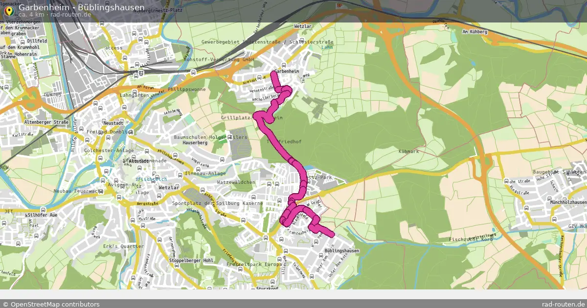 Garbenheim - Büblingshausen – Fernradroute auf Rad-Routen.de