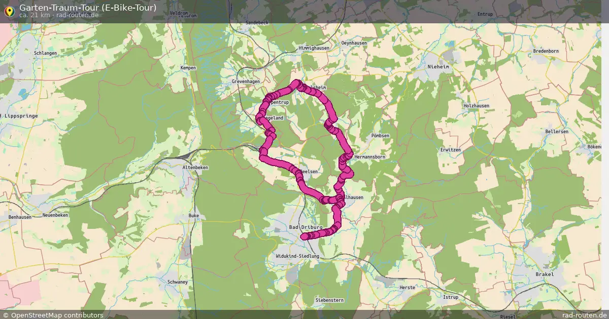 Garten-Traum-Tour (E-Bike-Tour) – Fernradroute auf Rad-Routen.de