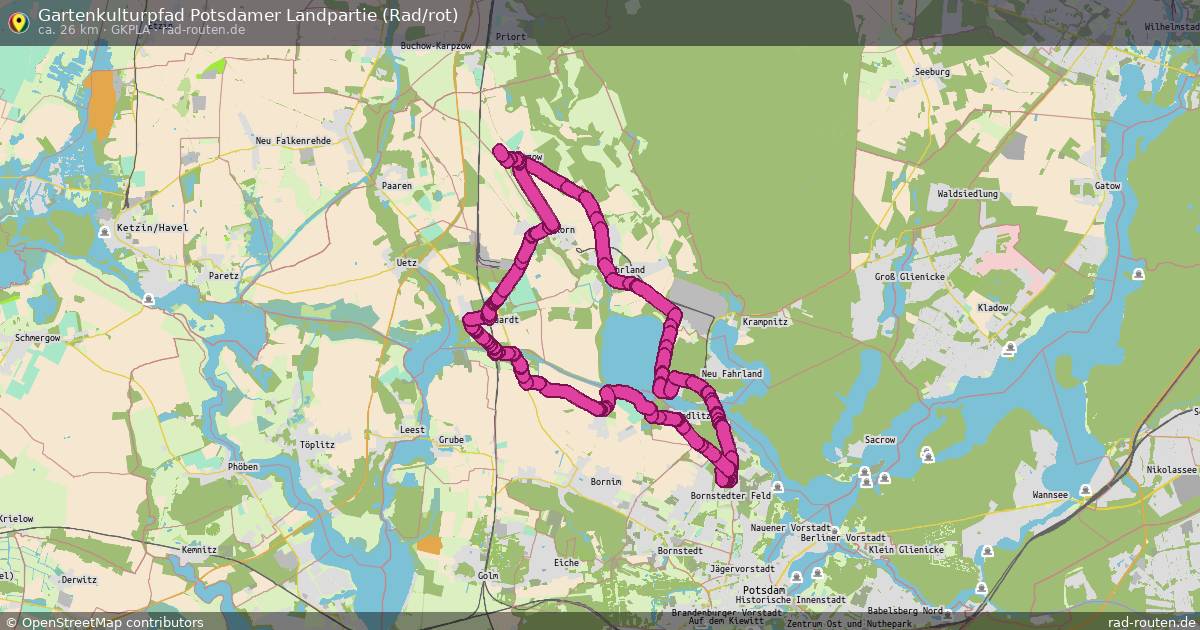 Gartenkulturpfad Potsdamer Landpartie (Rad/rot) (GkPLa) – Fernradroute auf Rad-Routen.de