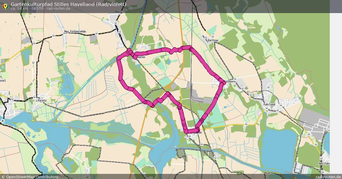 Gartenkulturpfad Stilles Havelland (Rad/violett)