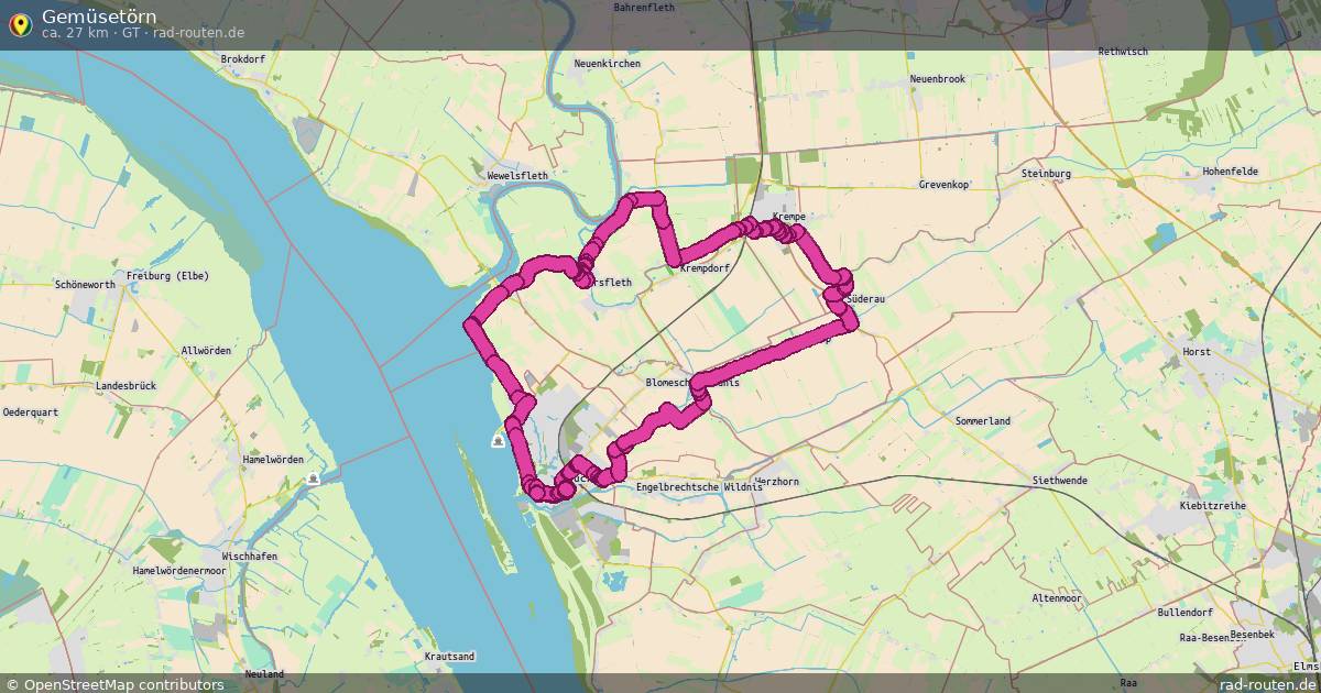 Gemüsetörn (GT) – Fernradroute auf Rad-Routen.de