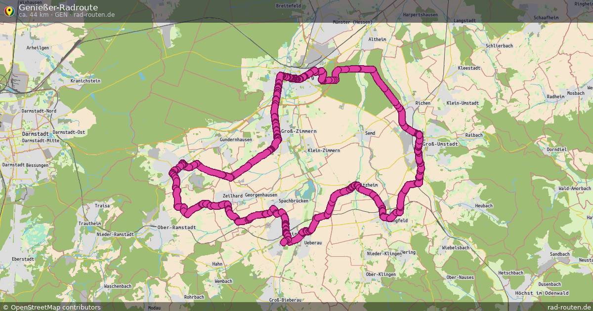 Genießer-Radroute (Gen) – Fernradroute auf Rad-Routen.de