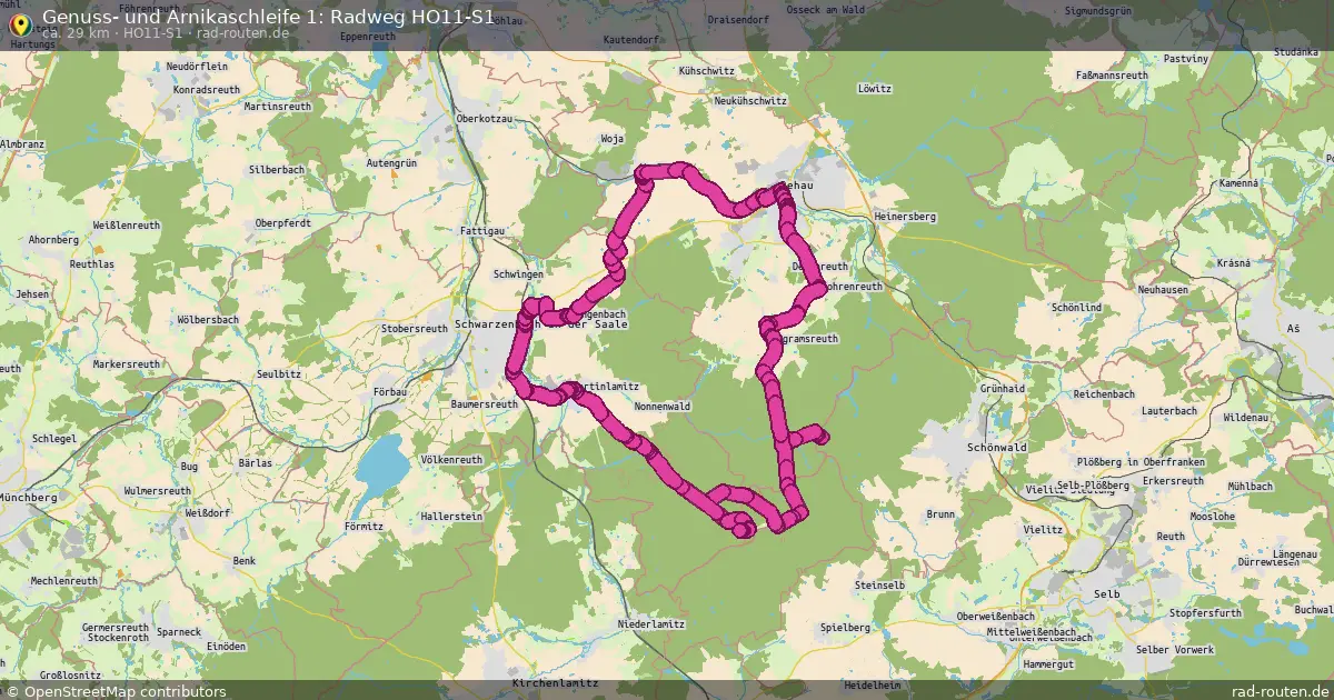 Genuss- und Arnikaschleife 1: Radweg HO11-S1 (HO11-S1) – Fernradroute auf Rad-Routen.de