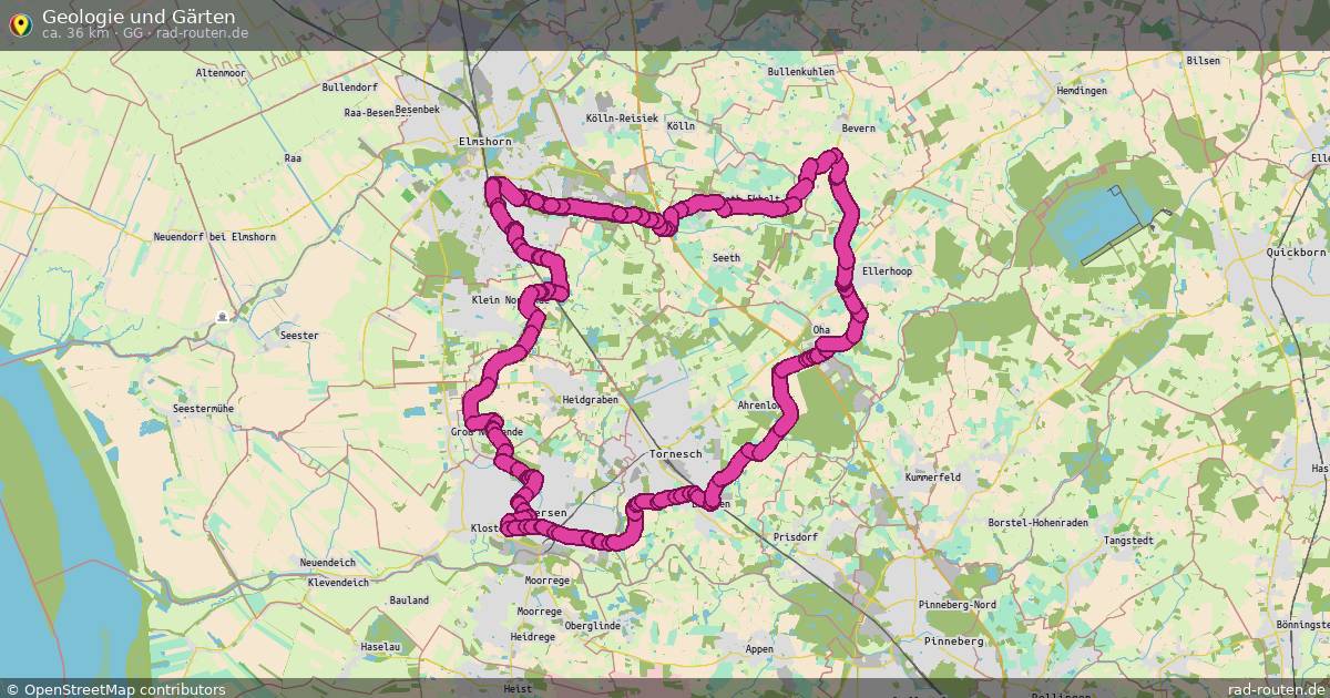 Geologie und Gärten (GG) – Fernradroute auf Rad-Routen.de