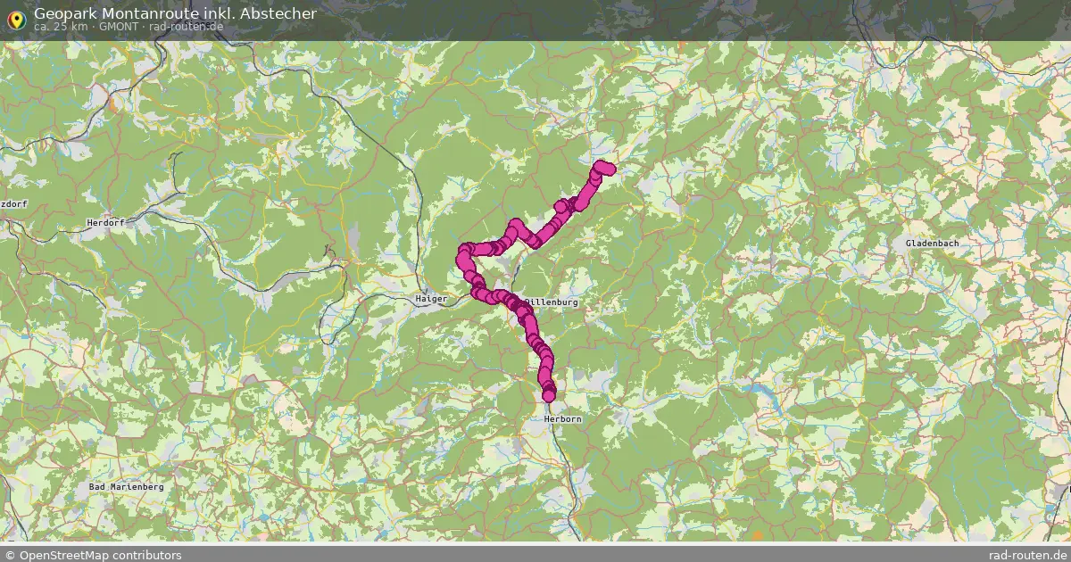 Geopark Montanroute inkl. Abstecher (GMont) – Fernradroute auf Rad-Routen.de