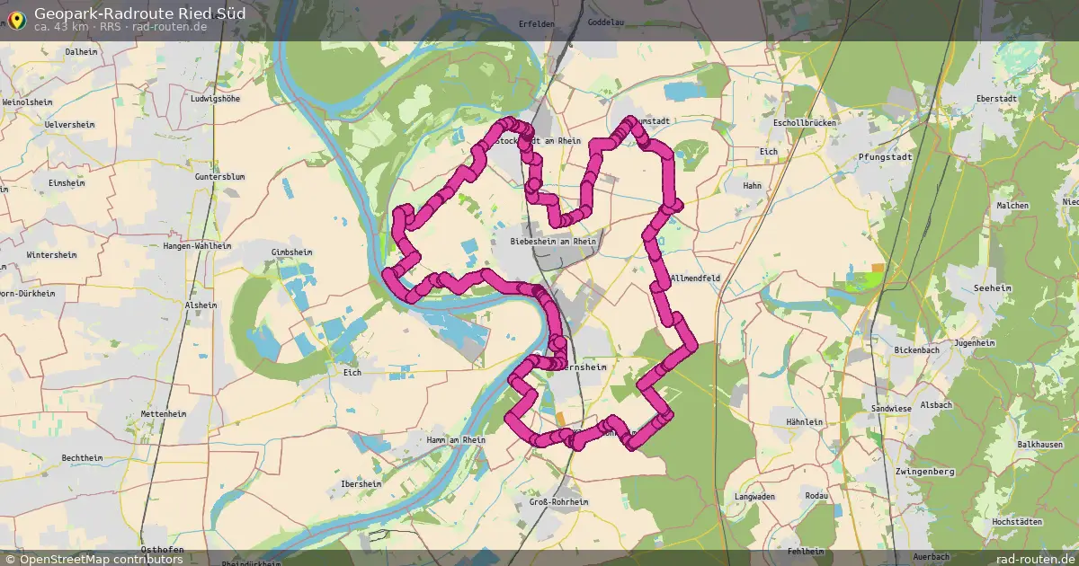 Geopark-Radroute Ried Süd (RRS) – Fernradroute auf Rad-Routen.de