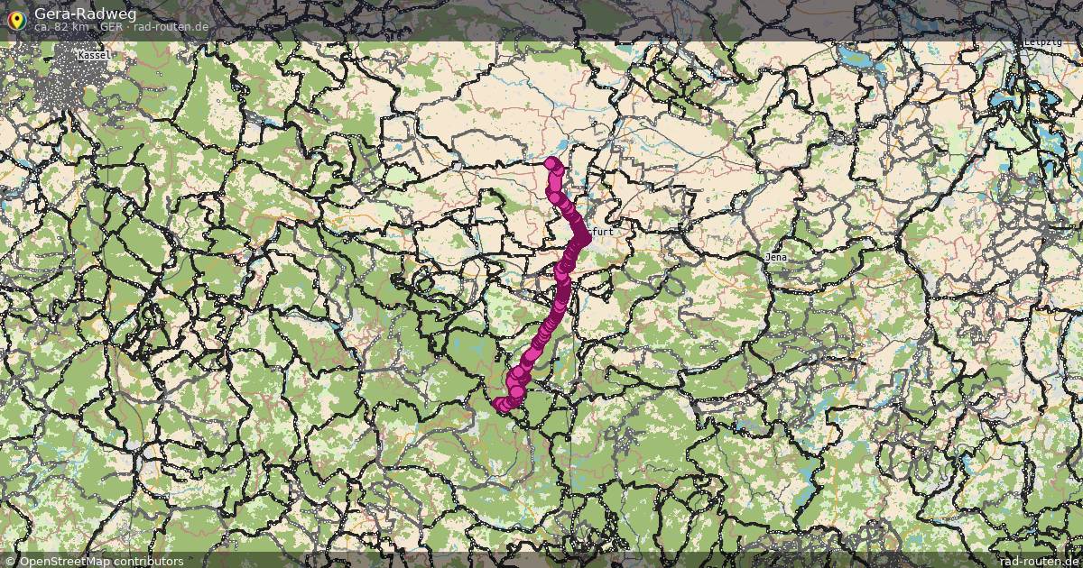Gera-Radweg (GER) – Fernradroute auf Rad-Routen.de