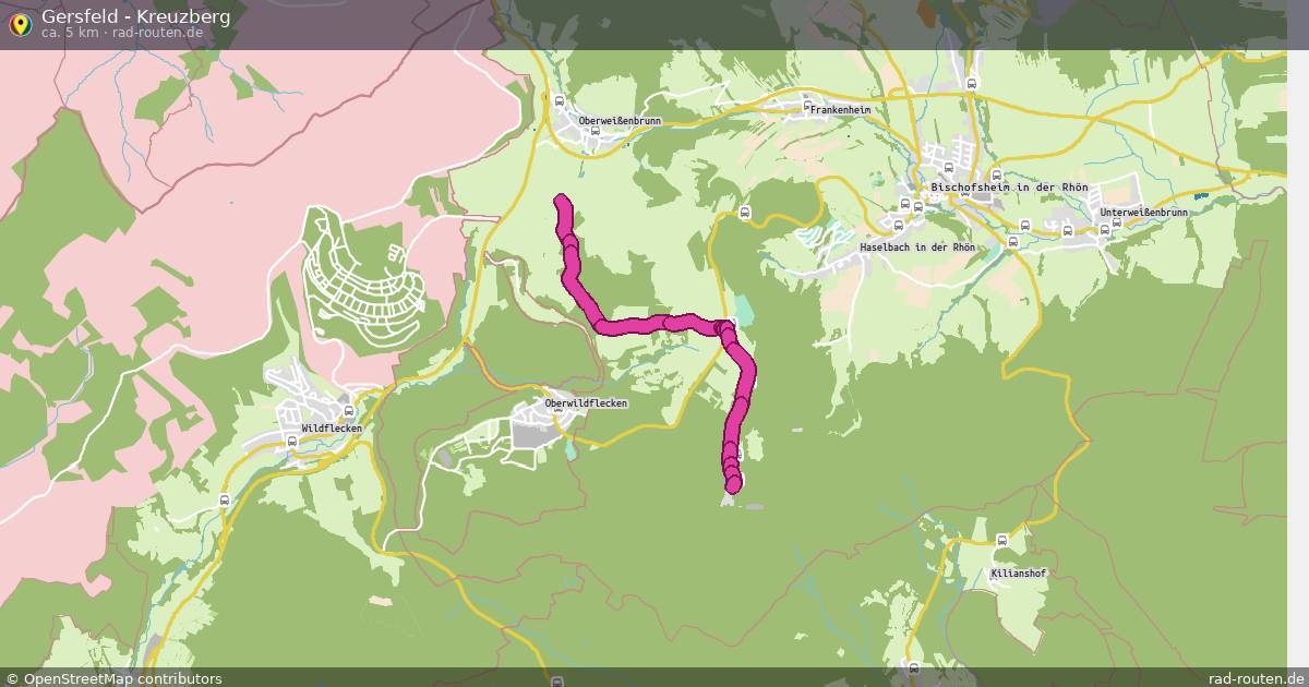 Gersfeld - Kreuzberg – Fernradroute auf Rad-Routen.de
