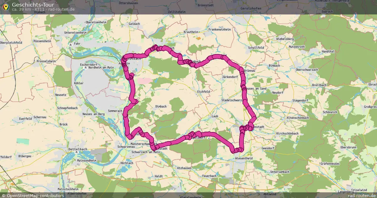 Geschichts-Tour (KT11) – Fernradroute auf Rad-Routen.de